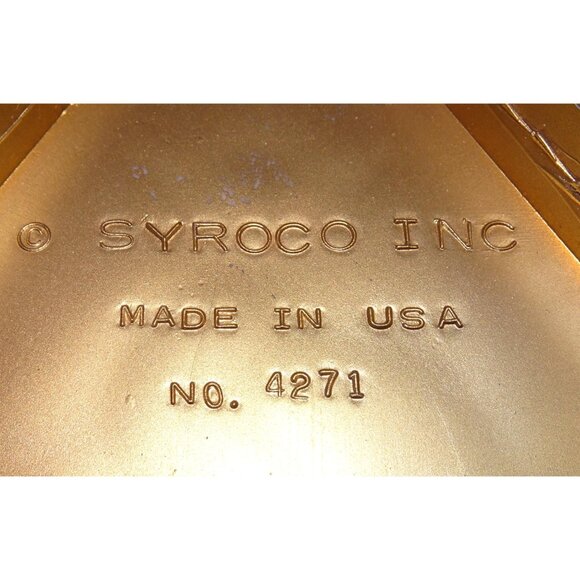 Vintage Syroco Diamond Shaped Lock & Key Wall Hangings gold plaque mcm art deco - Picture 9 of 9